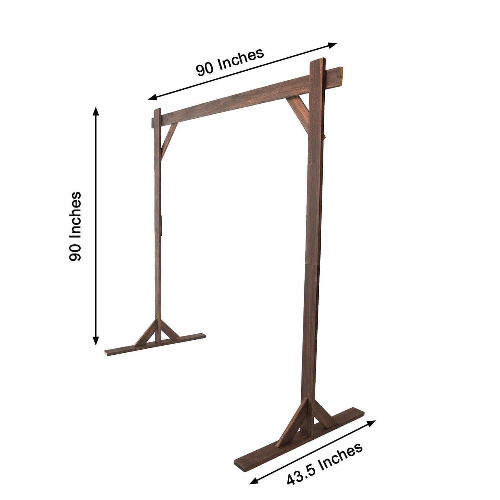 Heavy Duty Wooden Square Frame Wedding Ceremony Backdrop Stand 7ft