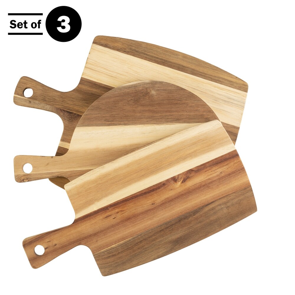 Cutting Boards for Kitchen   3 Piece Acacia Wood Cutting Board Set with by Classic Cuisine