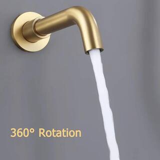 ATKING Round Single-Handle 1-Spray Tub and Shower Faucet with Hand Shower in Brushed Gold HBF-1012