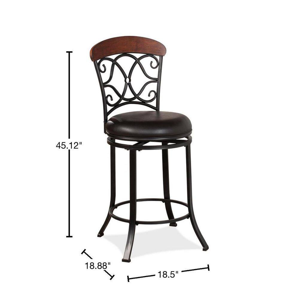 Hillsdale Furniture Trevelian 30 in. Dark Coffee Bar Stool 63507