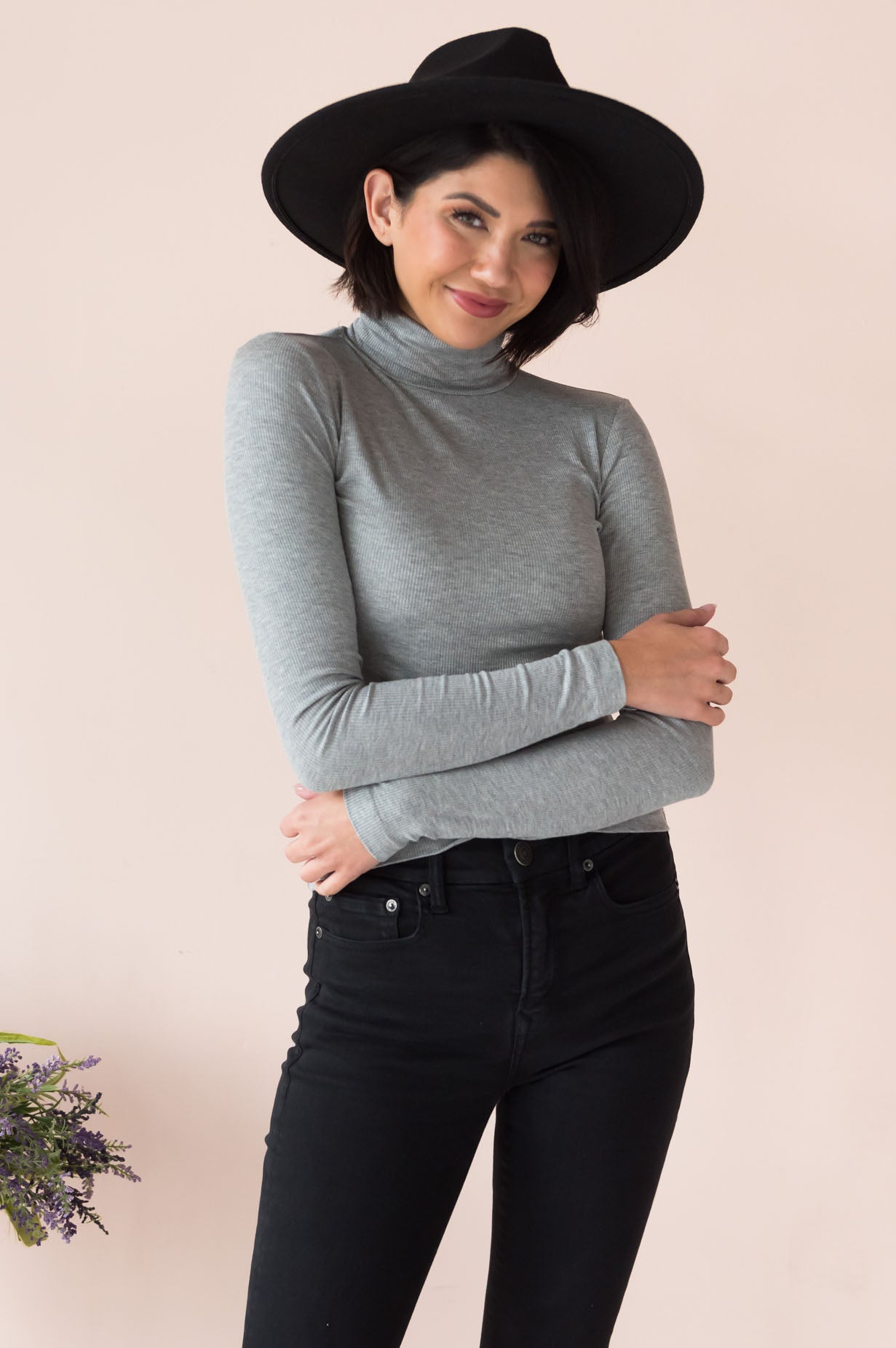 Sway Me Away Modest Turtleneck Top