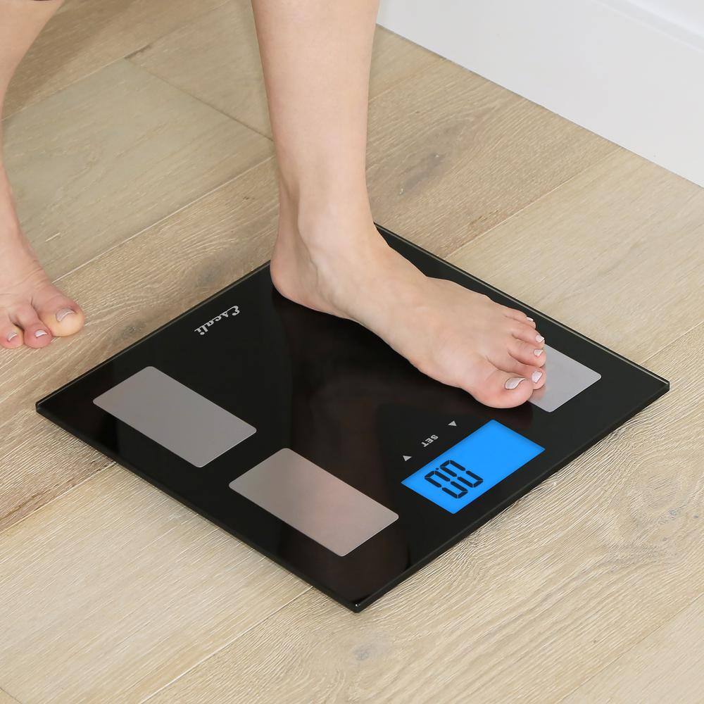 Escali Digital Glass Body Fat Water and Muscle Mass Scale USHM180G