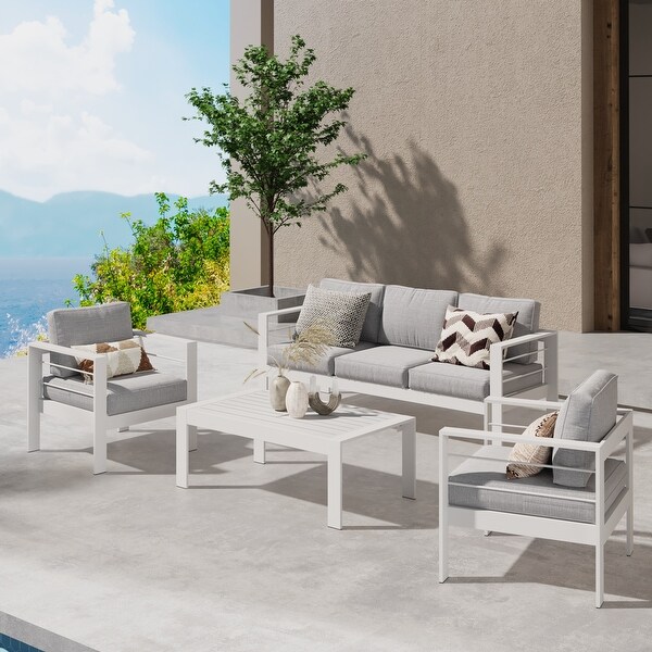 Royalcraft 4 Piece Aluminum Outdoor Patio Furniture Set