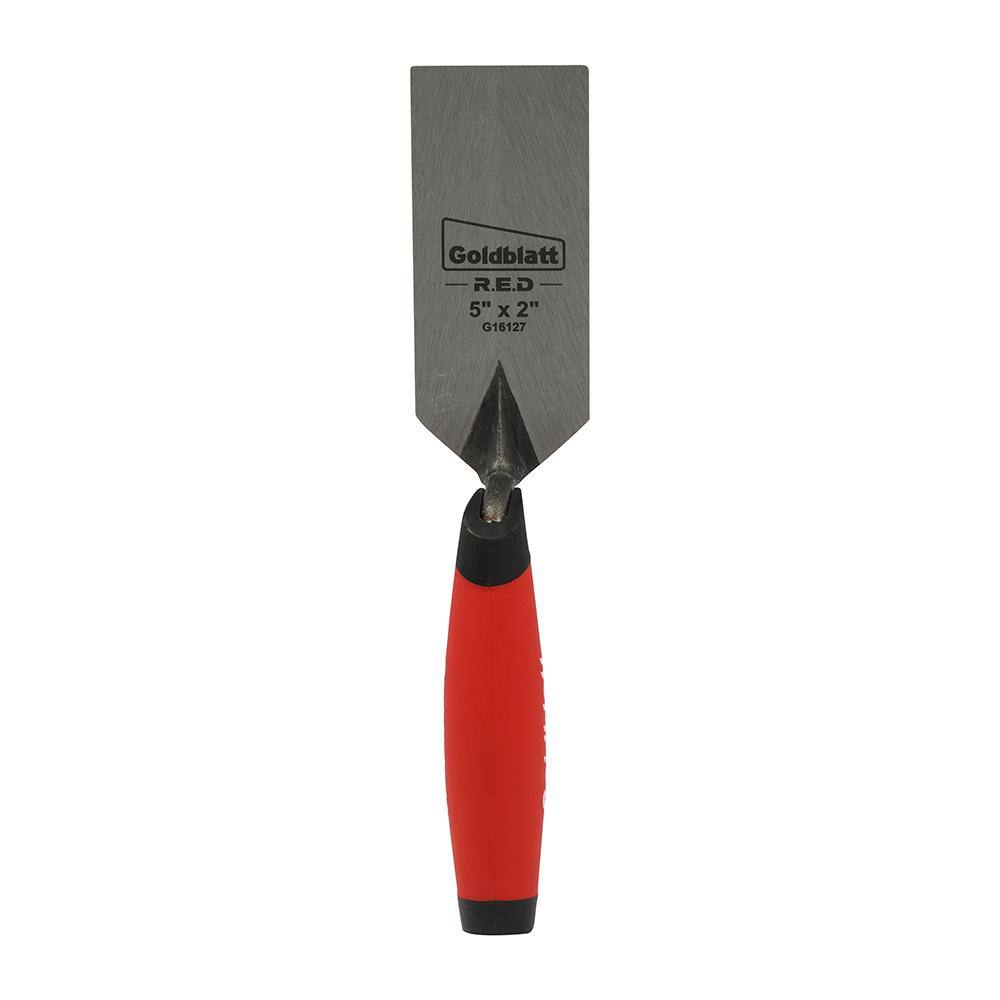 Goldblatt RED SINCE 1885 5 in. x 2 in. Pro Margin Trowel (1-Piece) G16127