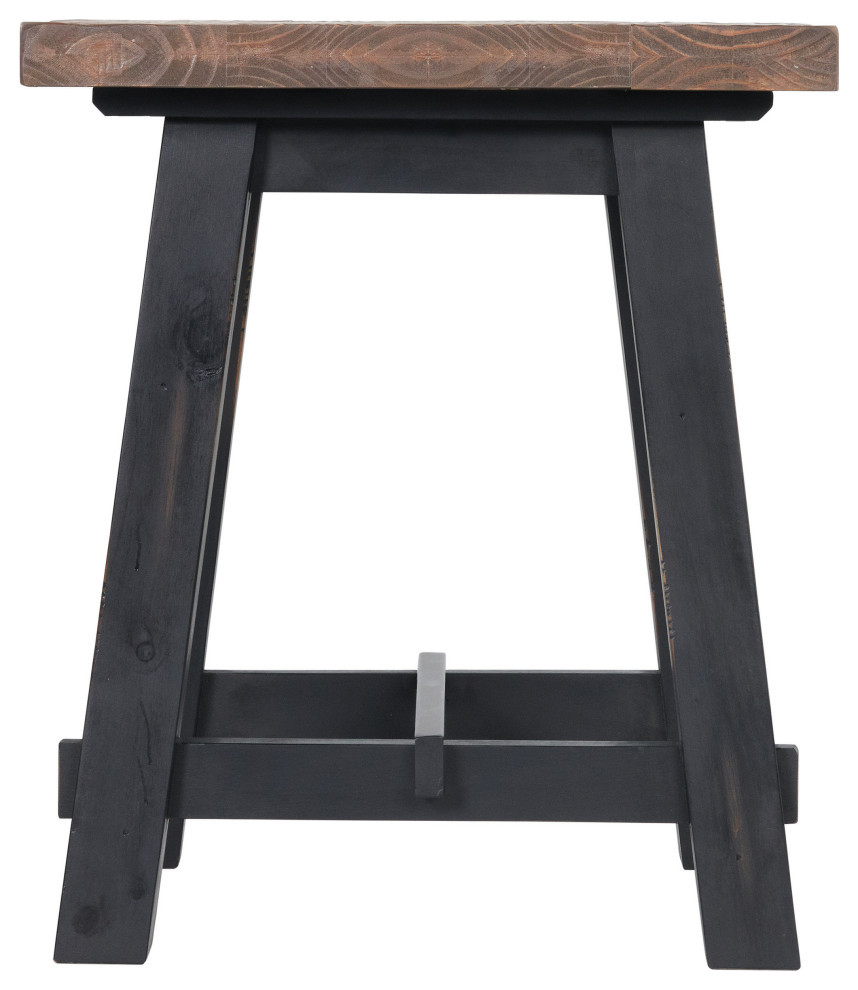 Adam 21 quotSolid Wood Side Table   Industrial   Side Tables And End Tables   by Homesquare  Houzz