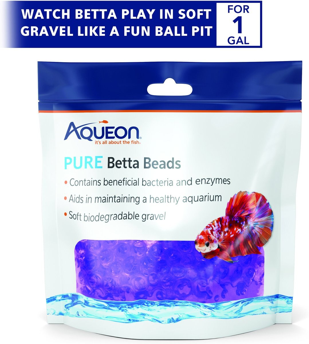 Aqueon PURE Betta Beads Aquarium Water Care， 8.8-oz bag