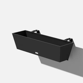 Veradek 36 in. x 10 in. Black Plastic Railing Window Box WBRLV36B