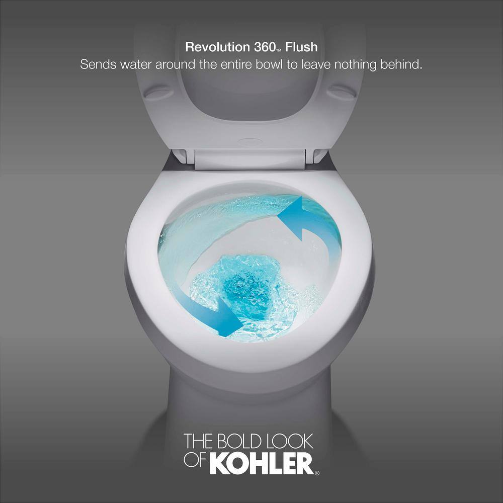 KOHLER Cimarron Rev 360 2-Piece 1.28 GPF Single Flush Round-Front Complete Solution Toilet in White Seat Included (6-Pack) K-31668-6-0