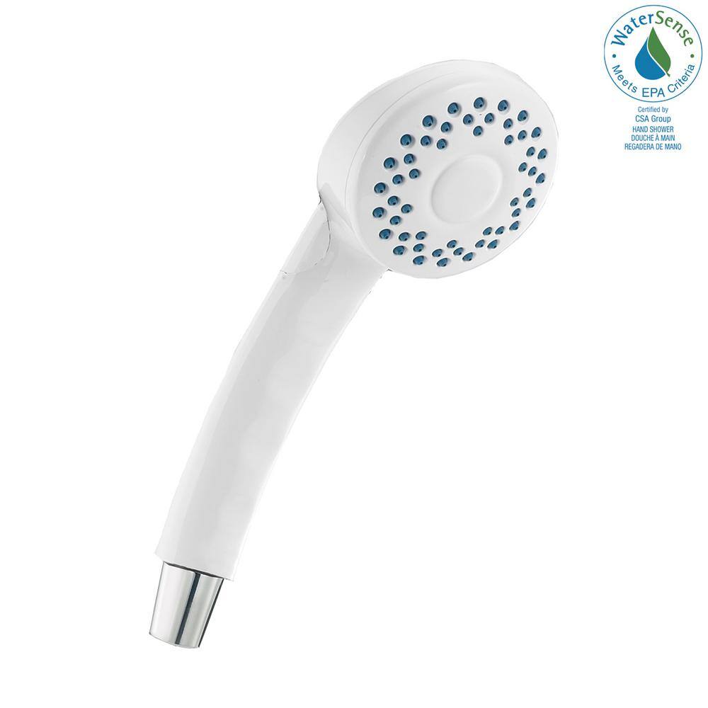 Delta 1-Spray Patterns 1.75 GPM 2.8 in. Wall Mount Handheld Shower Head in White 59462-WH18-PK