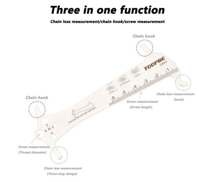 Road Chain Wear Indicator Gauge Measurement Ruler Checker Mountain Bike Cycling for Outdoor Cycle Biking Entertainment