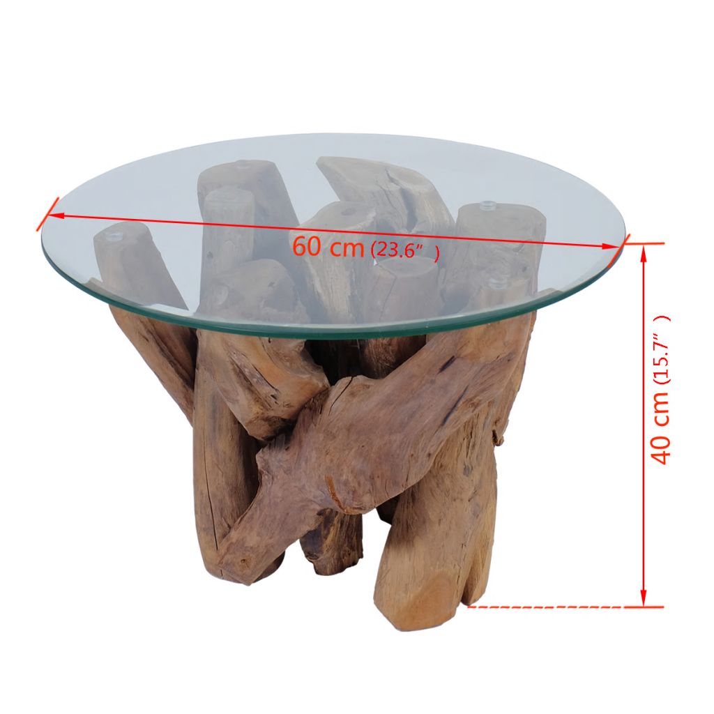 Coffee Table Solid Teak Driftwood 23.6