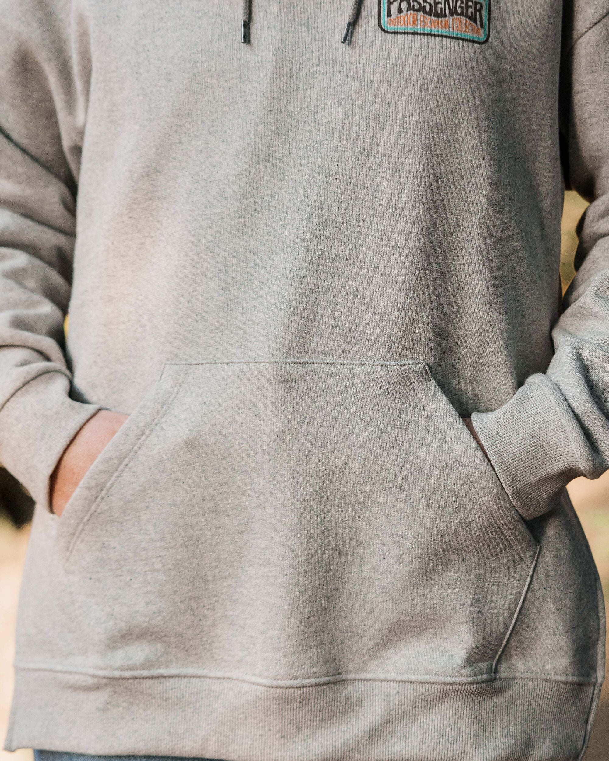 Golden Hour Recycled Cotton Hoodie - Grey Marl