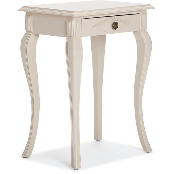 Finch Collins Side Table with Drawer， Creamy White