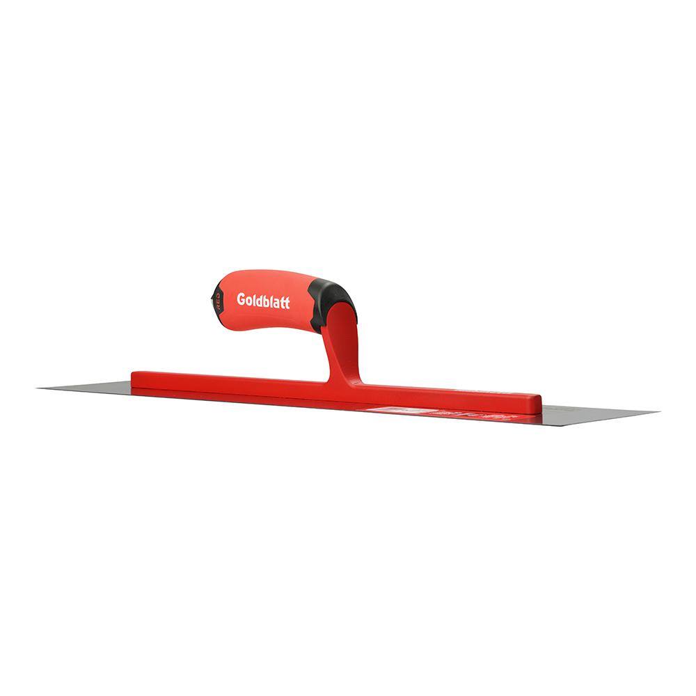 Goldblatt RED SINCE 1885 20 in. x 4 in. Pro Steel Finishing Trowel G16110