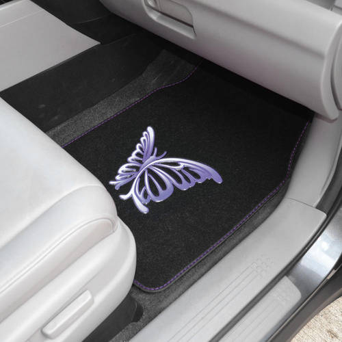 Purple Butterfly Car Floor Mats， 4 Piece Design Mats