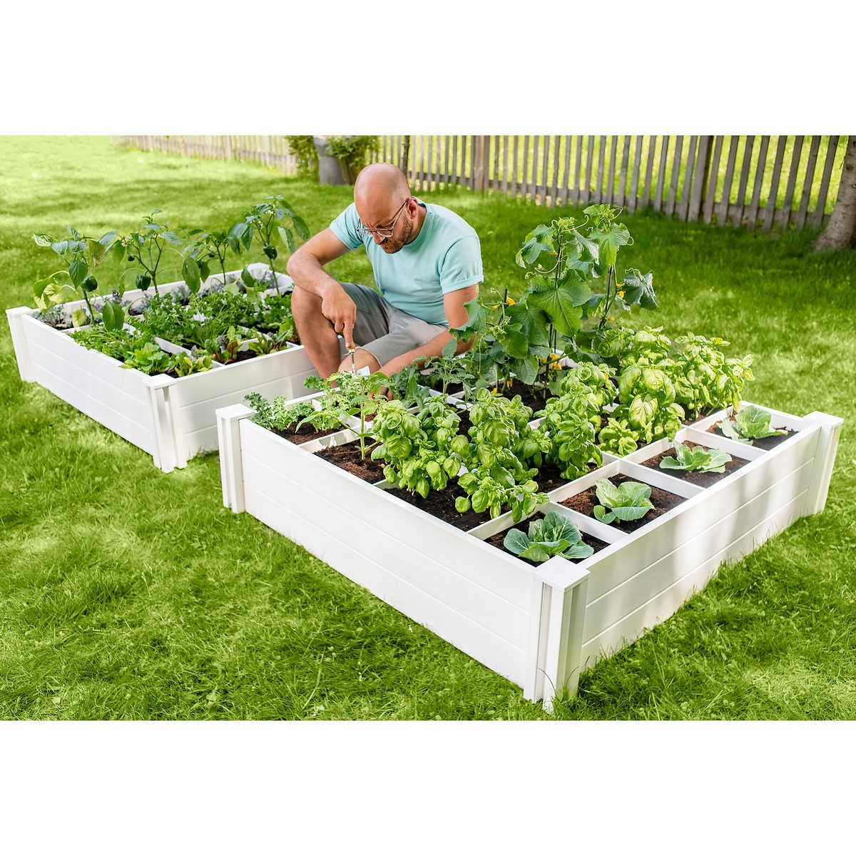 Vita Modular Vinyl Garden with Planting Grid 2-pack