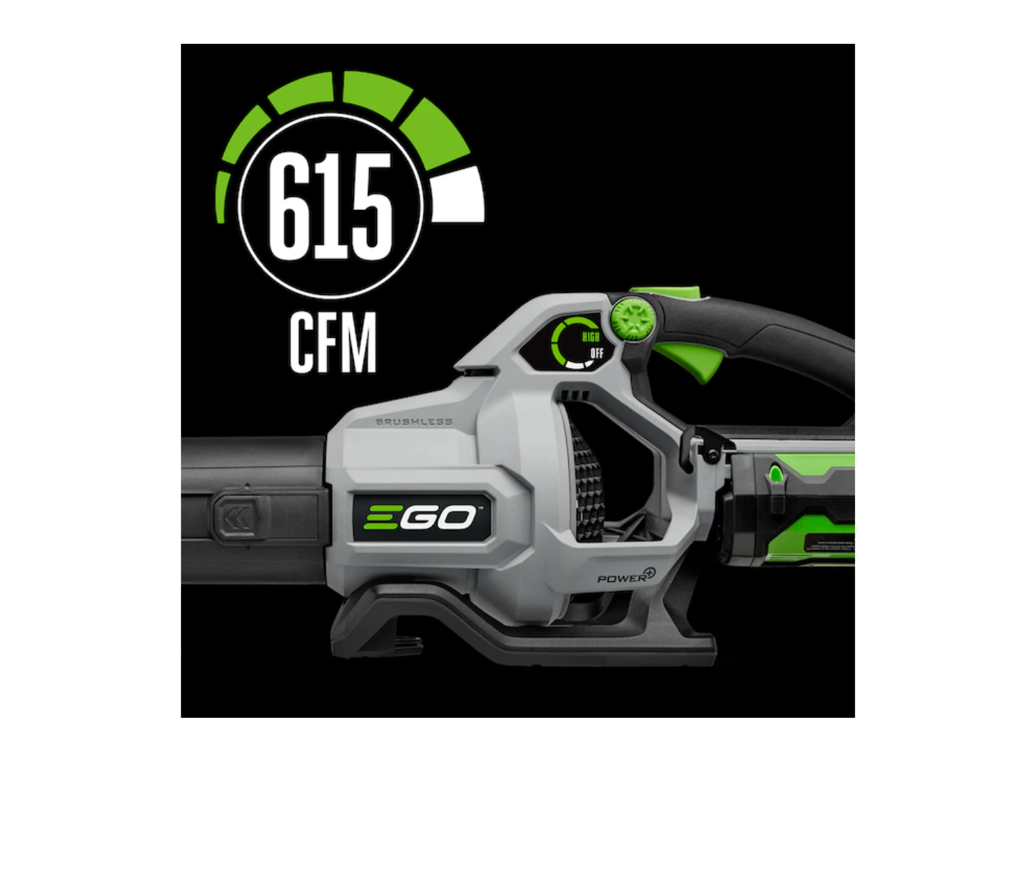 EGO LB6151 POWER+ 56-volt 615-CFM 170-MPH Brushless Handheld Cordless Electric Leaf Blower 2.5 Ah (Battery and Charger Included)