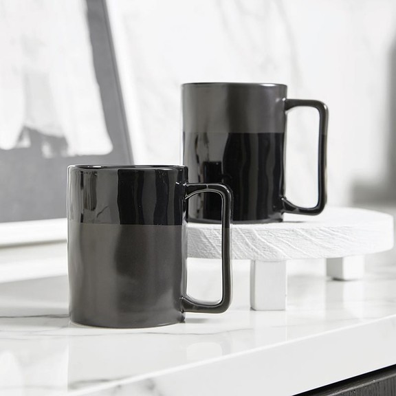 Tablesugar L5785 Organic Mug Glossy Black/Matte Bl...