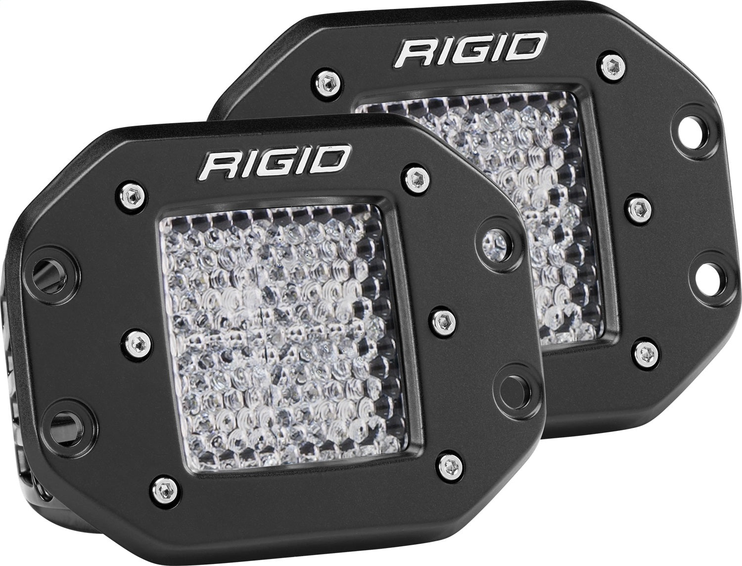 Rigid Industries Dually Flush Mount 60 Deg. Lens Lights - Set of 2 - 212513