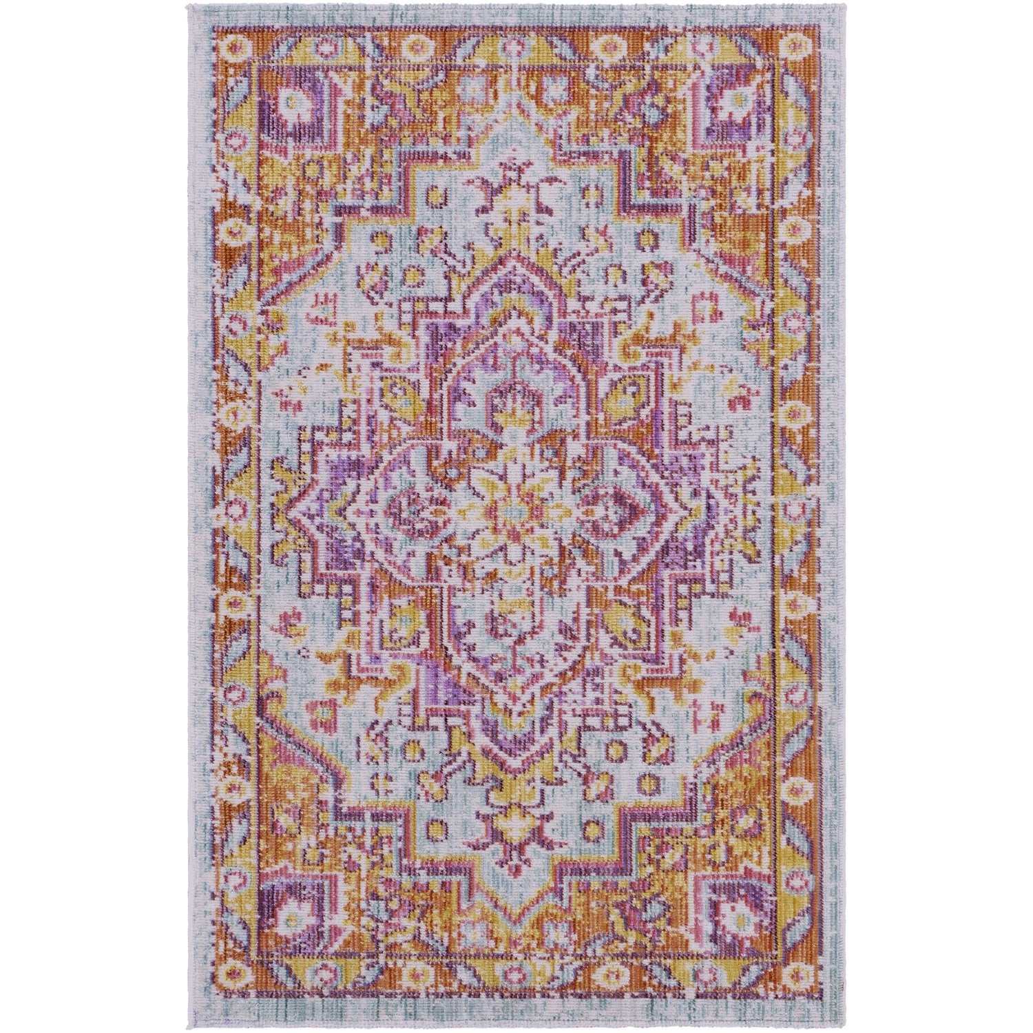 Antioch Rug in Lavender & Dark Purple