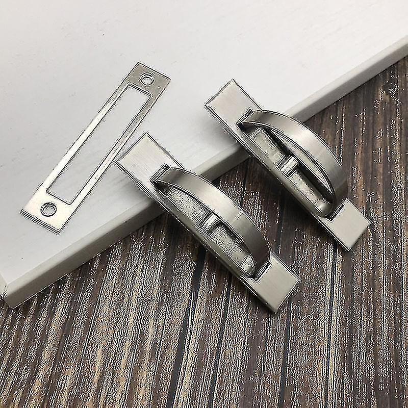 Invisible Cabinet Drawer Handle Door Knobs Furniture Recessed Pulls Concealed Sliding Handles