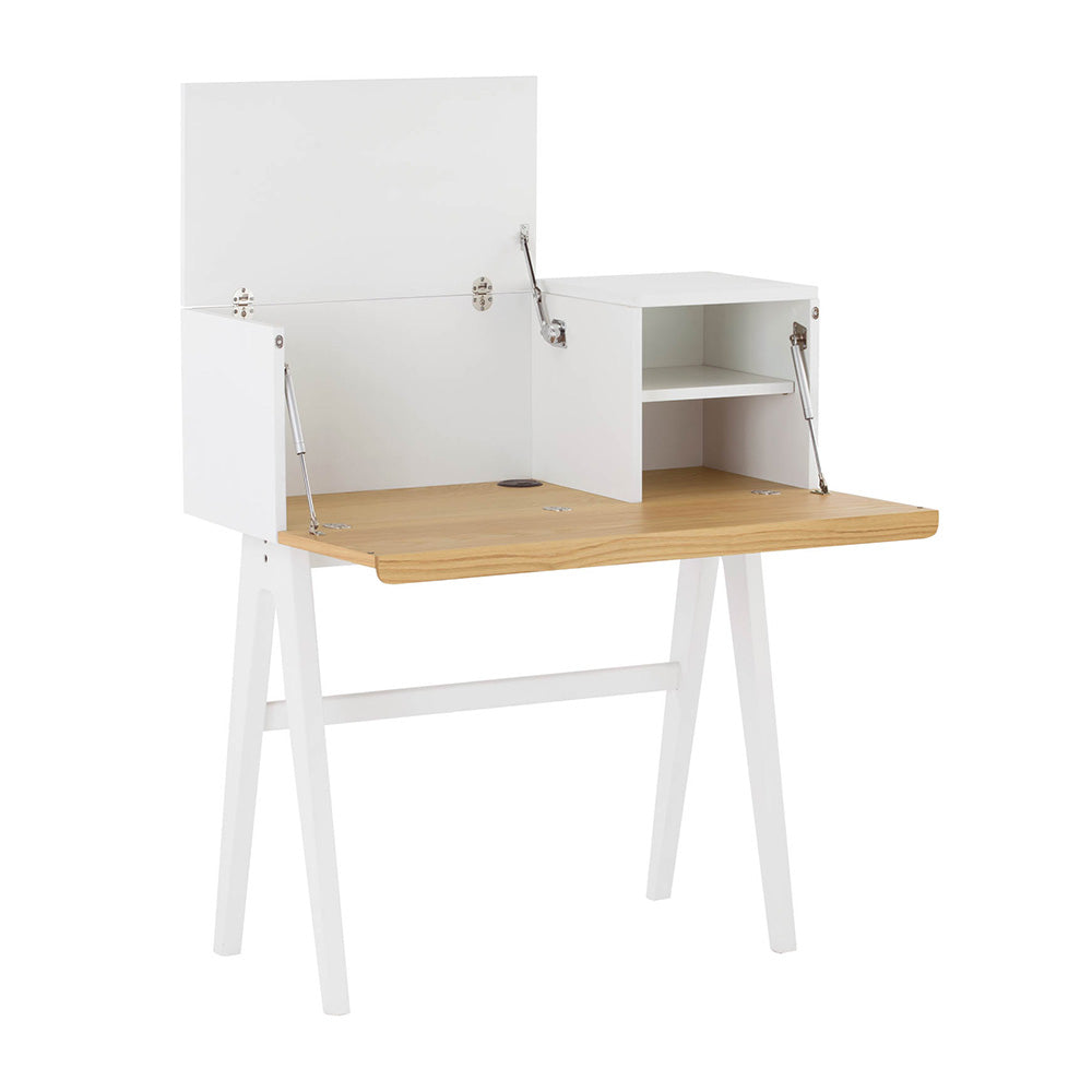 VALEN Study Desk 96cm - White & Oak