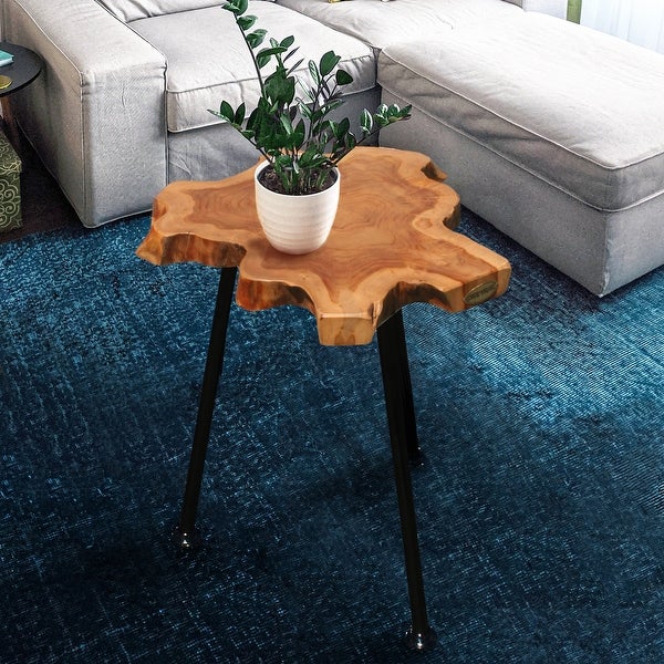 Chic Teak Rustic Teak Wood Ampyang Side Table