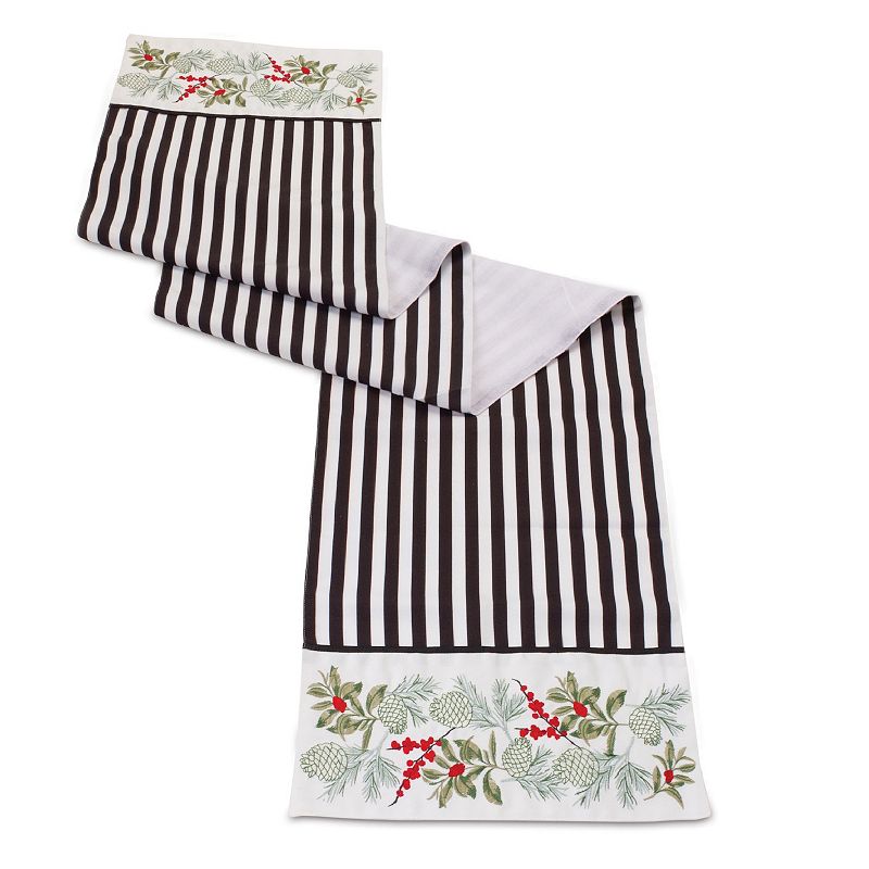 Striped Holiday Table Runner 72l