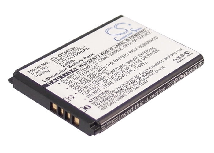 Alcatel 2010D One Touch 2012D One Touch 2010D One Replacement Battery BatteryClerkcom Mobile Phone