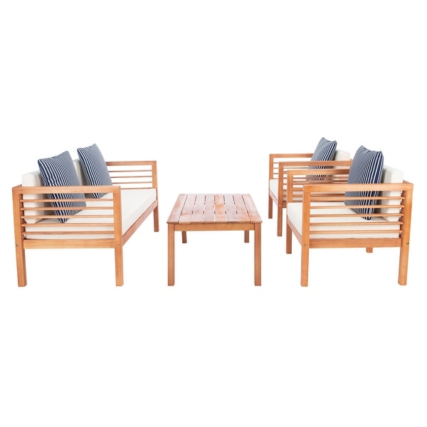 SAFAVIEH Outdoor Living Alda 4piece Set with Accent Pillows