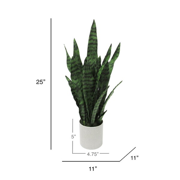 Artificial Sansevieria Snake Plant in Grey Pot