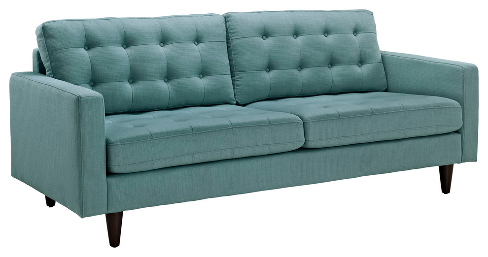 Empress Upholstered Fabric Sofa   Midcentury   Sofas   by House Bound  Houzz