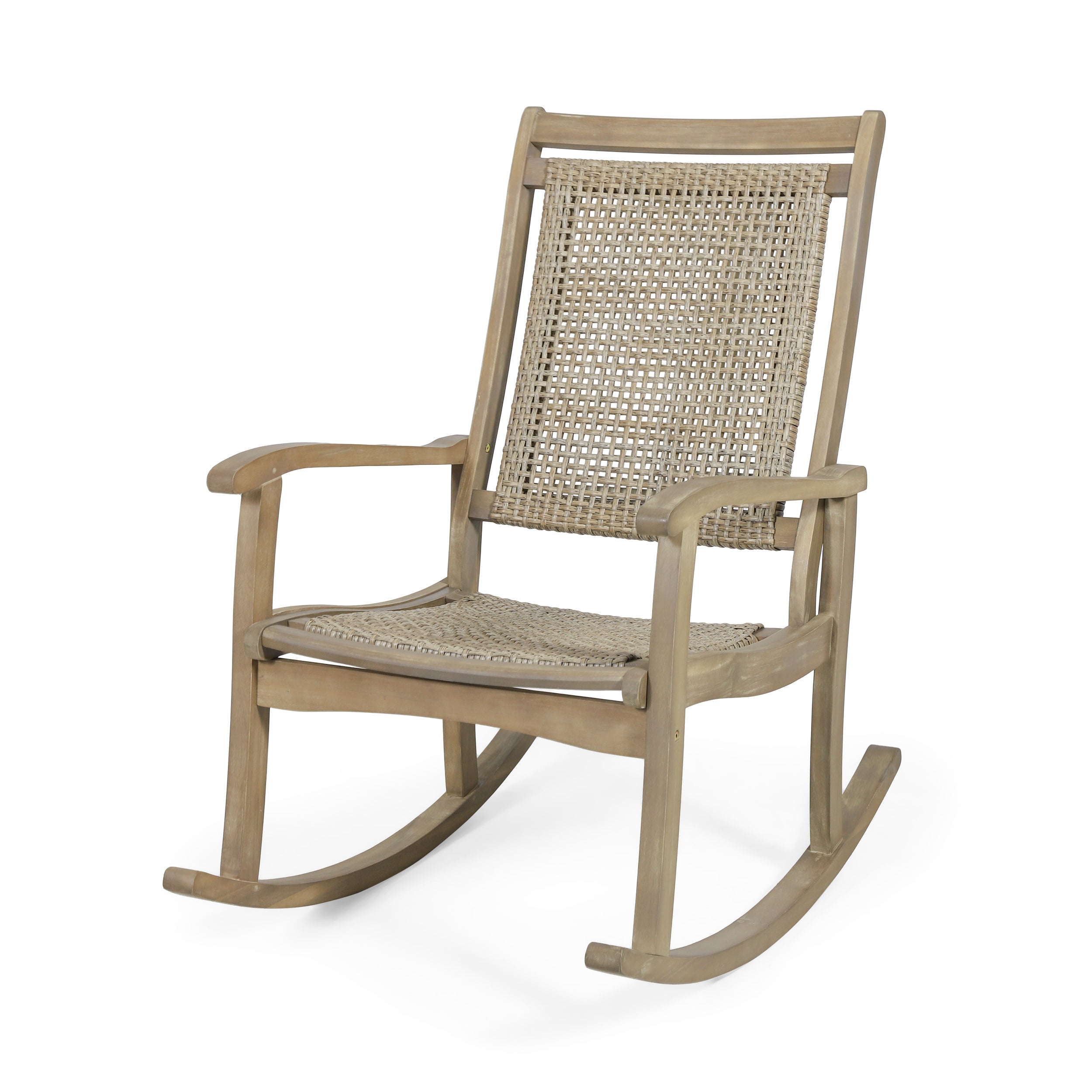 Dory Outdoor Rustic Wicker Rocking Chairs (Set of 2)