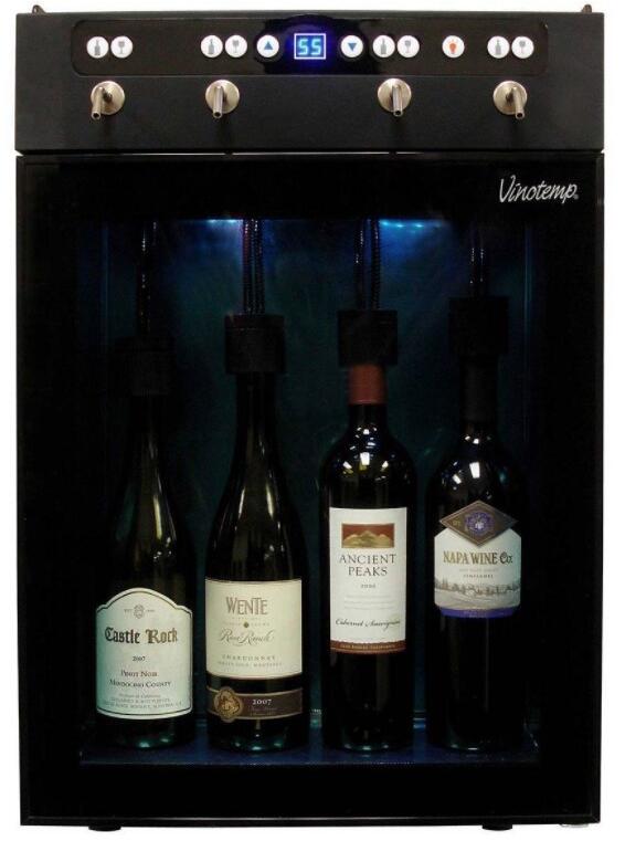 Vinotemp VTWINEDISP4 Butler Series 17 Inch Black Wine Cooler