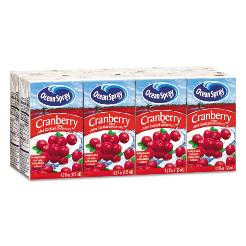 Ocean Spray Aseptic Juice Boxes， Cranberry， 4.2oz， 40/Carton (23855)