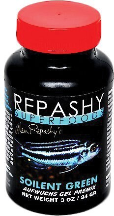 Repashy Superfoods Soilent Green Gel Premix Fish， Amphibian and Reptile Food， 3-oz bottle