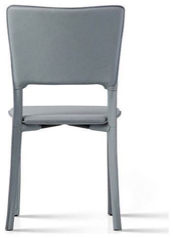 Metro Top Grain Leather Side Chair   Contemporary   Dining Chairs   by Maria Yee Inc  Houzz