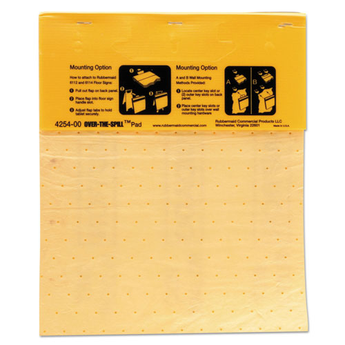 Rubbermaid Over-The-Spill Pad Tablet with Medium Spill Pads | Yellow， 22