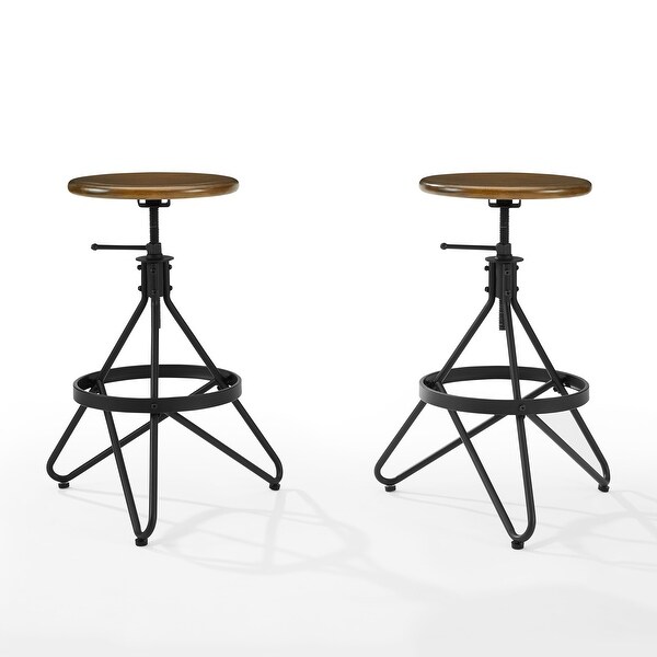 Kalen 2Pc Adjustable Height Swivel Stool Set