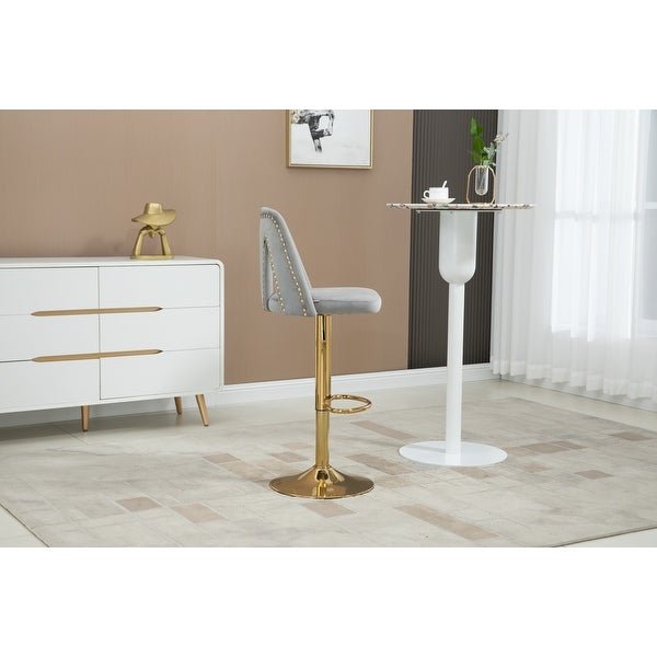 Adjustable Counter Height Bar Stools with Upholstery Back