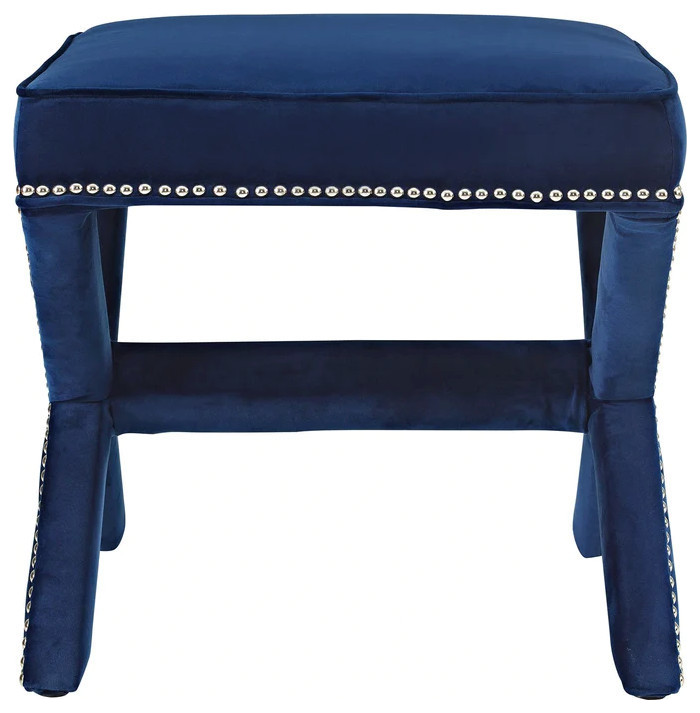 Tillie Navy Bench/ Ottoman   Contemporary   Footstools And Ottomans   by Virgil Stanis Design  Houzz