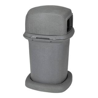 Toter 45 Gal. Grey Open Side Dome Top Trash Can 840GK-01GST