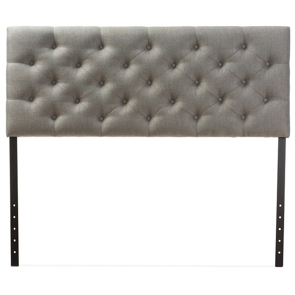 Viviana Modern and Contemporary White Faux Leather Upholstered Button-tufted Queen Size Headboard - - 35413338