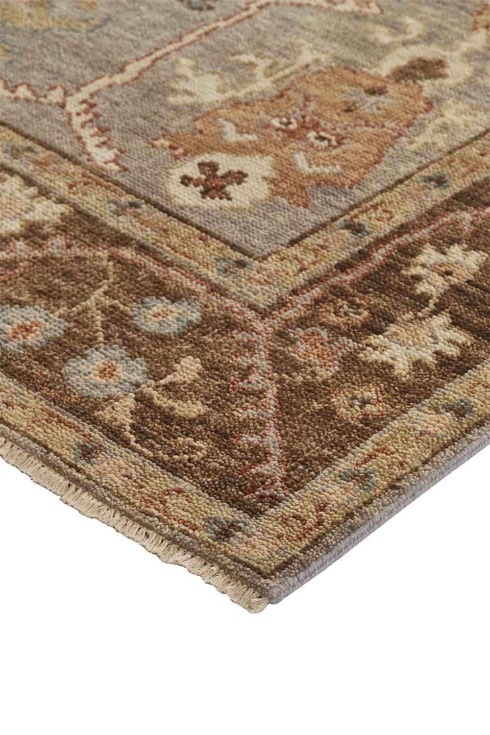 Irie Hand Knotted Gray and Brown Rug by BD Fine