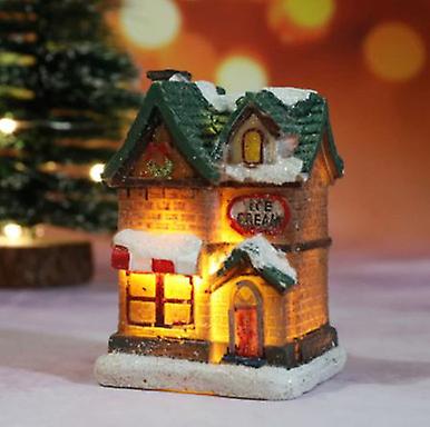 Christmas Village Ice Cream With Led Lights