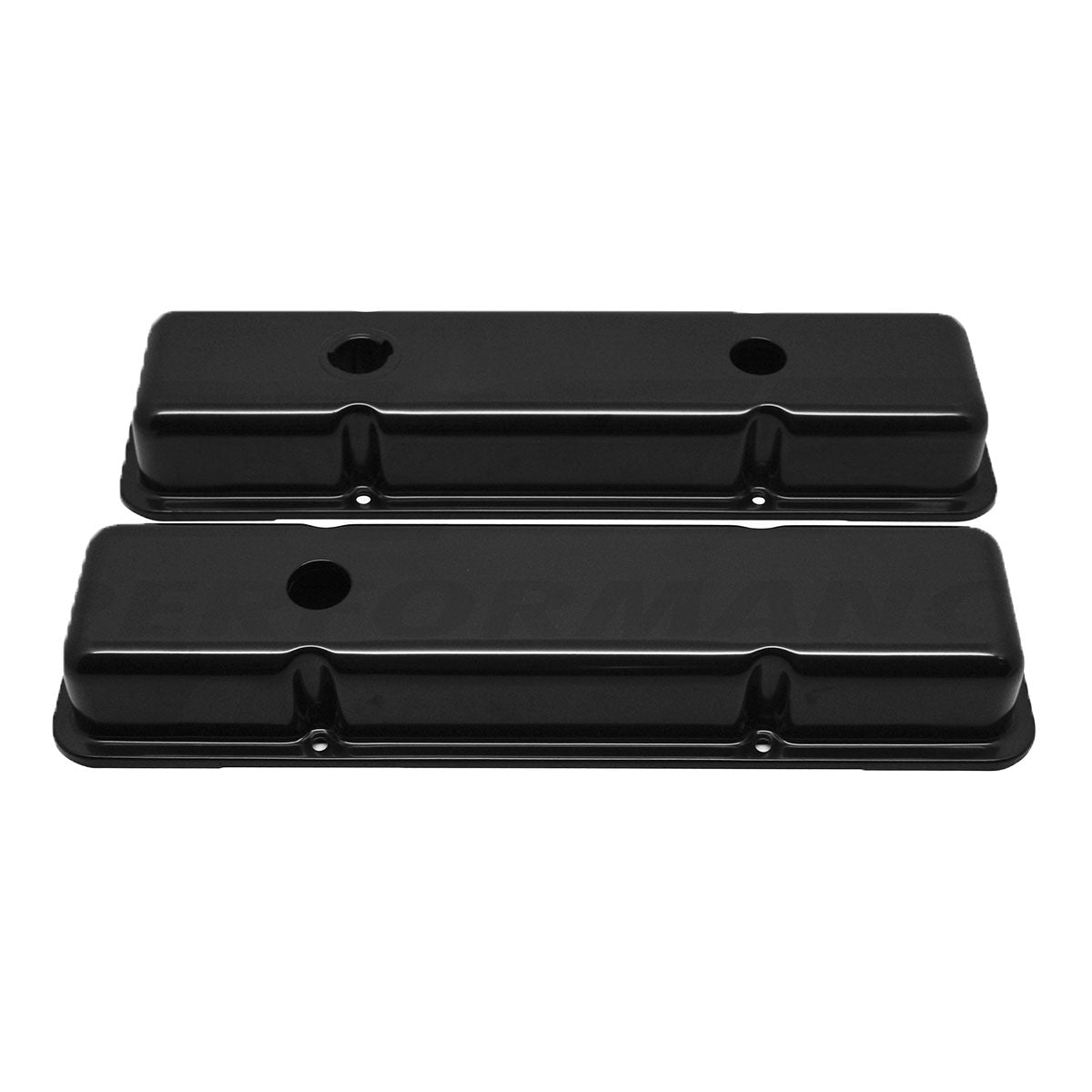 Fits 1958-86 Chevy SB 283-305-327-350-400 Smooth Short Valve Covers Black Steel