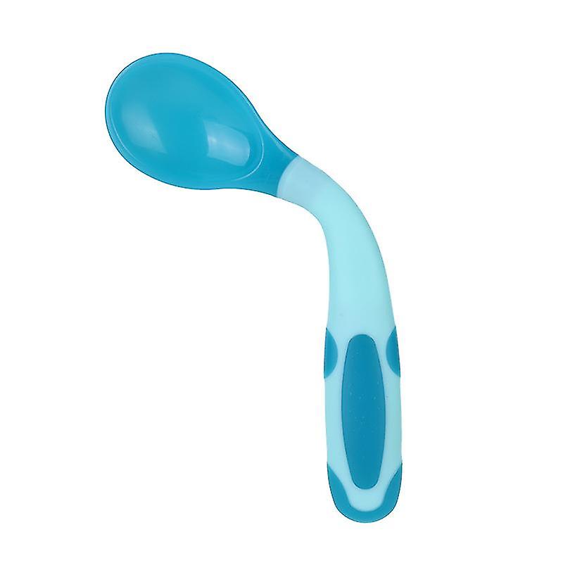 2 Piece Spoon Set， Baby Food Supplement Training Spoon， Blue+red