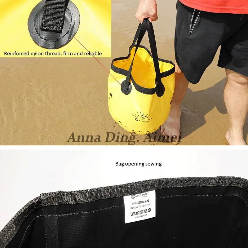 Multifunctional Portable Waterproof Outdoor Boating Fishing Camping Pvc Folding Collapsible Water Bucket