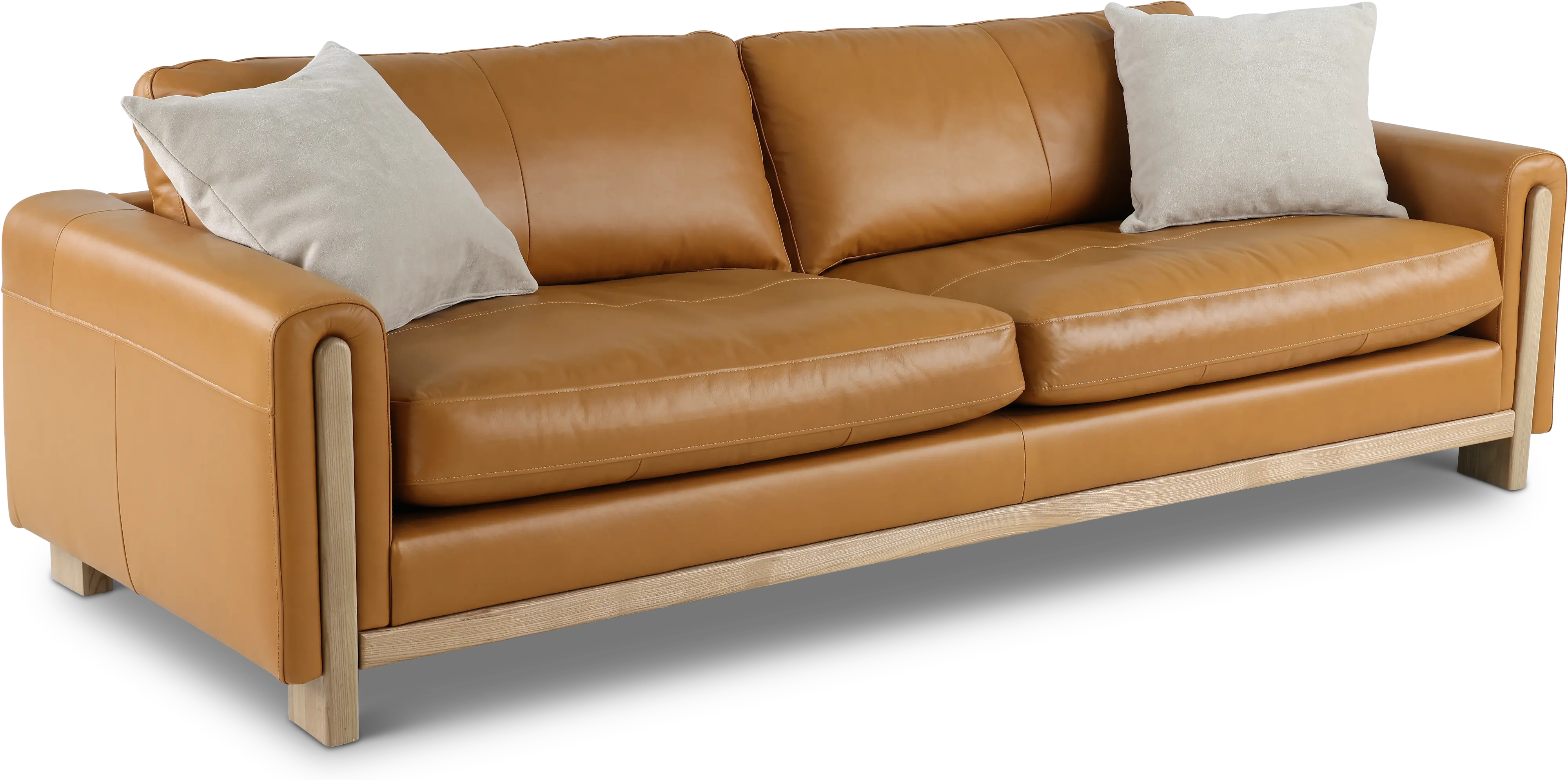 Kinsley Tan Leather Sofa