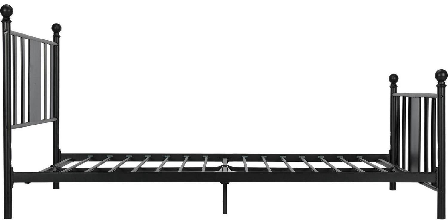 DHP Langham Metal Platform Bed with Adjustable Height， Queen， Black